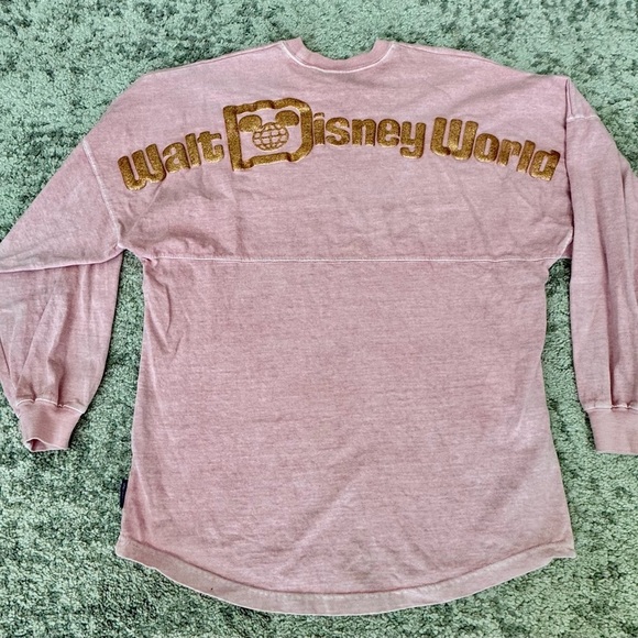 Disney Tops - Disney Spirit Jersey Pink Gold Glitter Walt Disney World Small